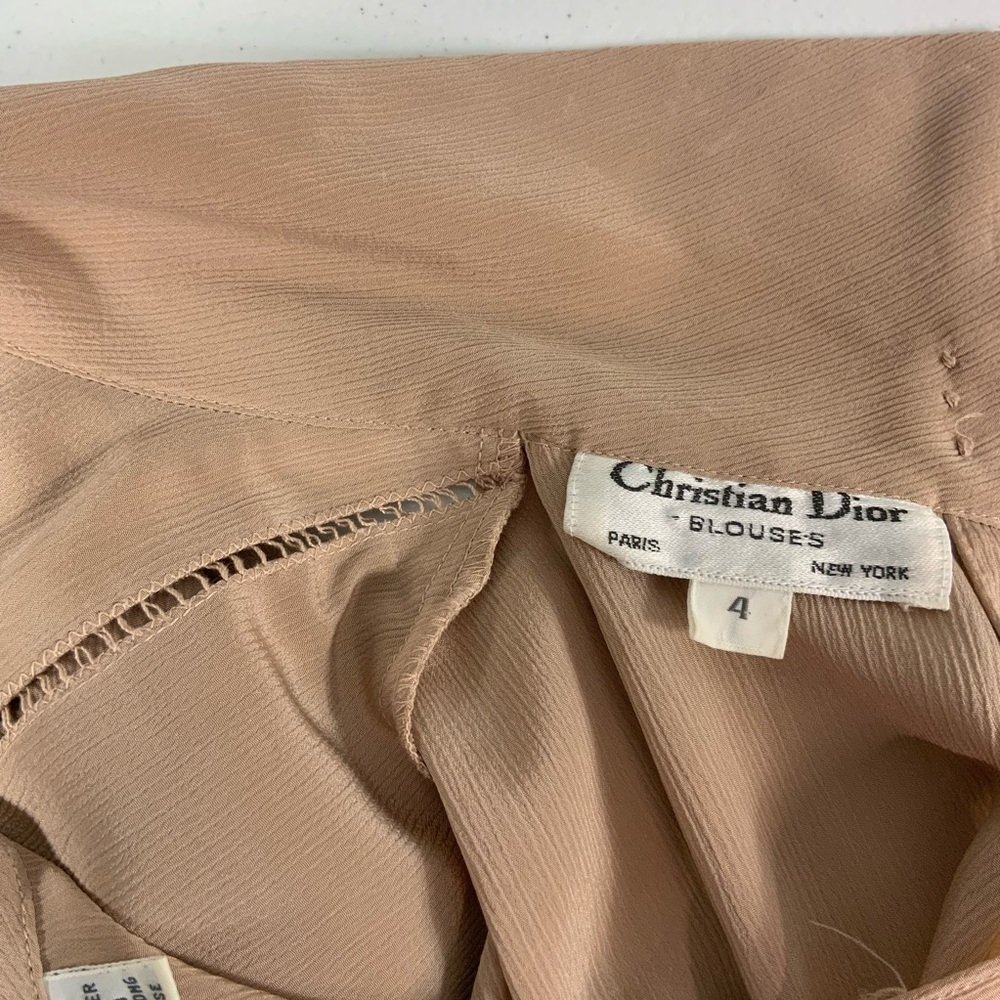 Vintage Christian Dior Long Sleeve Blouse 4 - Picture 4 of 4